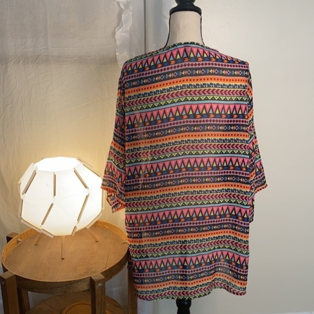 Divided Neon Geometric Print Cardigan Size Small - Picture 6 of 6